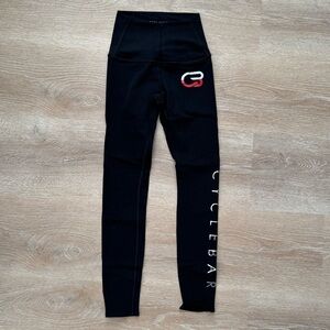 Tavi Noir High Waisted 7/8 Leggings CycleBar Shine Logo